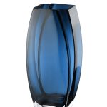 Glass - Vase - Blue - Teal - Heavy Durable - Made in Europe - by Barski