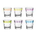 Antibes Double Old Fashion Assorted colors, 12.5 oz. Set of 6