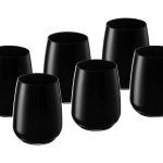 Opaque Black Double Old Fashion, 13 oz. Set of 6