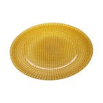 Opaque Gold Charger, 12.5"D, Set of 6