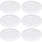 Opaque White Charger, 12.5"D, Set of 6