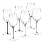 Spectrum Red Wine Glass with Platinum Stem, 18 oz. Set of 6