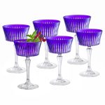 Onyx Champagne Coupe Purple, 8.75 oz. Set of 6