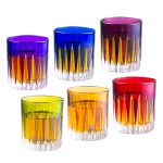 Onyx Shot Glass Assorted Colors, 2.6 Oz. Set of 6