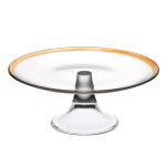 ANTIBES Amber Footed Plate, 11"D