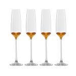 Spectrum Gold Champagne Flute, 5.75 oz. Set of 4