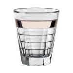 Baguette Double Old Fashion with Platinum Band, 11.5 oz. Set of 6
