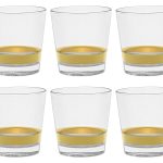Prisma Double Old Fashion with Gold band, 13.5 oz. Set of 6