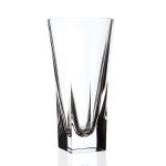 Barski Vase - Crystal Glass - for Flowers - Roses - Square Bottom - Round Opening - Made in Europe