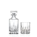 Opera 7 piece whiskey set, Decanter: 25 oz. DOF: 10.25 oz.