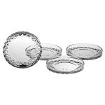 Crystal Coasters, 4.25"D, Set of 4