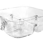 Luminous Square 4 section Relish Dish, 8.5"W