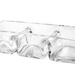 Luminous Rectangular 3 section Relish Dish, 12"L