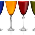 Vivid Wine Glass, Assorted Colors, 9 oz. Set of 4
