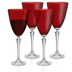 Vivid Wine Glass, Ruby, 9 oz. Set of 4