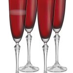 Vivid Champagne Flute, Ruby, 7 oz. Set of 4