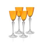Vivid Liquor Glass Amber, 3 oz. Set of 4