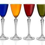 Vivid Liquor Glass Assorted Colors, 3 oz. Set of 4