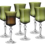 Vivid Wine Glass, Green , 10 Oz. , Set of 6
