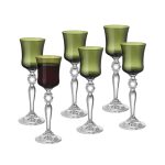 Vivid Liquor Glass, Green, 3 Oz., Set of 6
