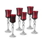 Vivid Liquor Glass, Ruby, 3 Oz., Set of 6