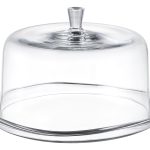 Barena Cake Plate with Dome, Plate: 13.5"D, Dome: 11.5"D