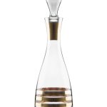Spectrum Tall Wine Decanter with Gold Strips, 40 oz.