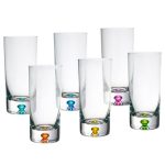 Pinnacle Highball, Assorted Colors bubble, 12 oz. Set of 6