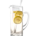 Pitcher with bubble in base and Glass Stirrer, 40 oz.