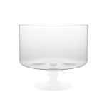 Opal Trifle Bowl with White Foot, 9.2"D, 170 oz.