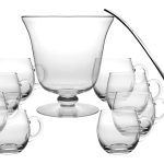 Luminous Punch Bowl set, Ladle, Bowl & 8 Cups